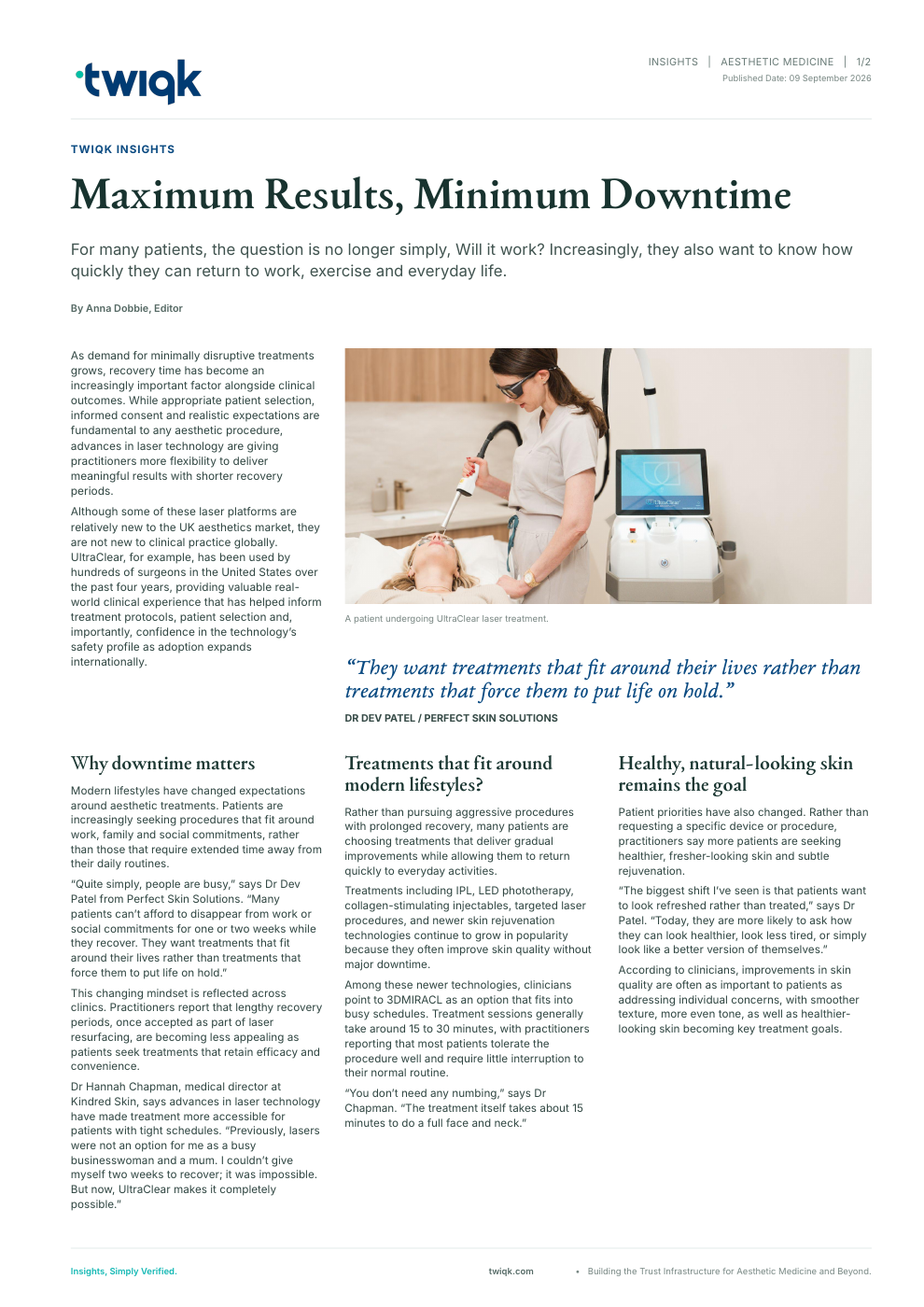 Twiqk Insights article: Maximum Results, Minimum Downtime